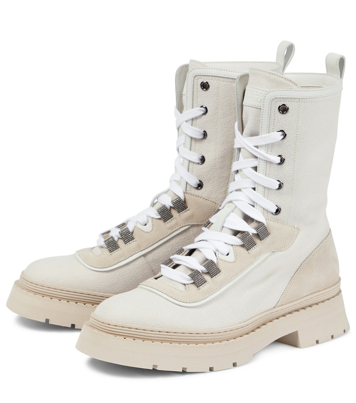Brunello Cucinelli - Canvas combat boots