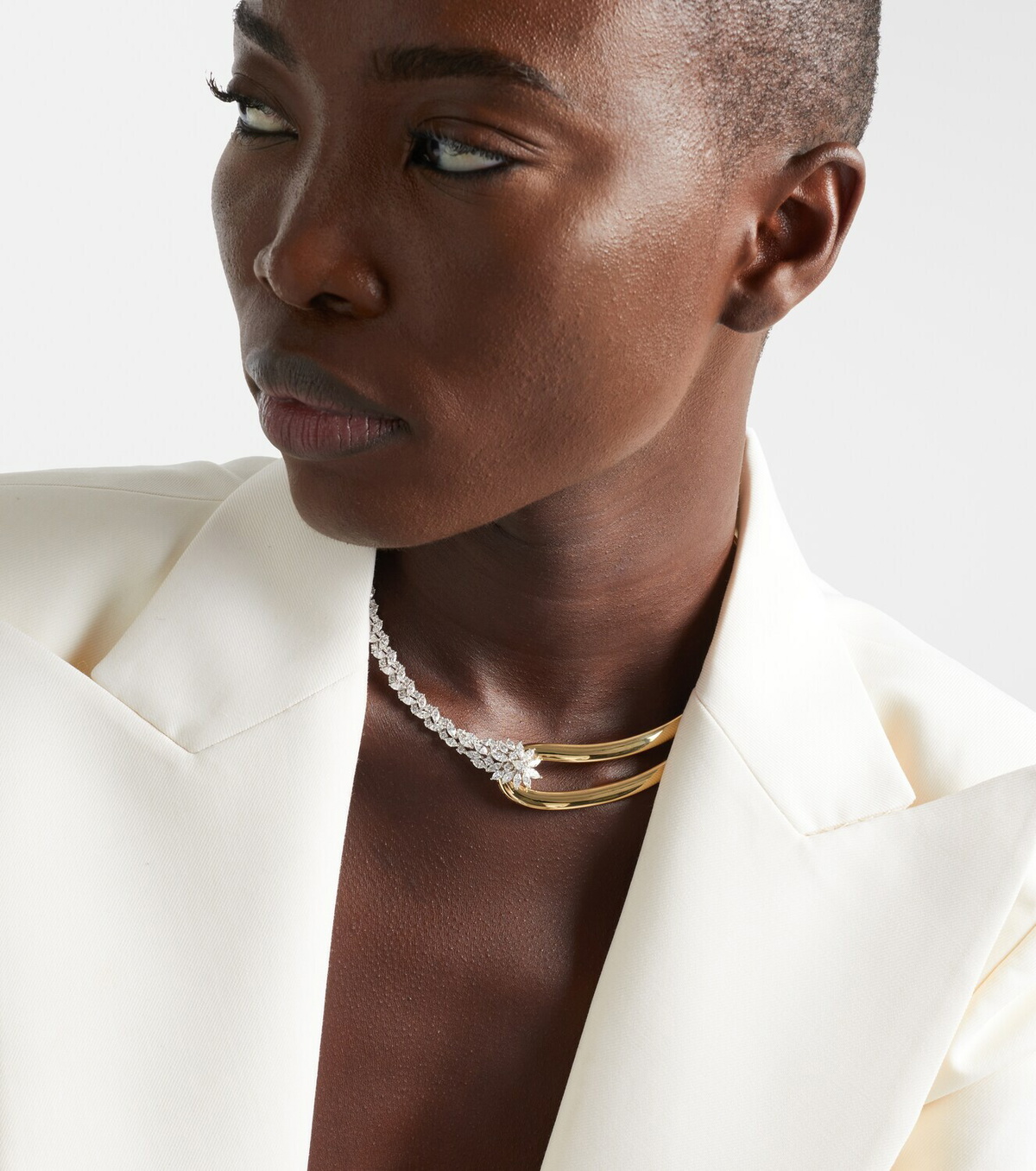 Yeprem Golden Strada 18kt gold necklace with diamonds
