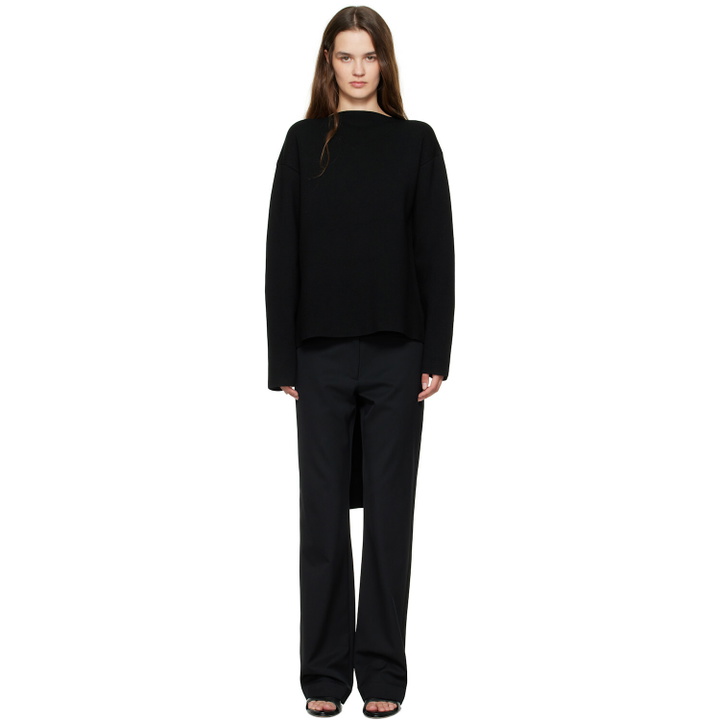 Photo: St. Agni Black Milano Knit Scarf Sweater