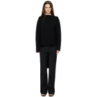 St. Agni Black Milano Knit Scarf Sweater