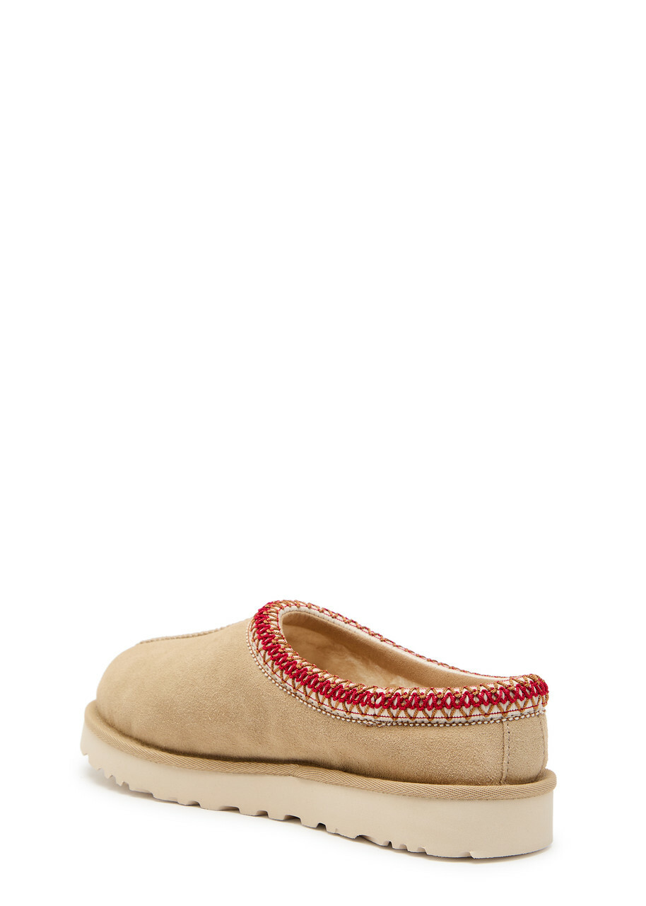 Ugg Tasman II Suede Flatform Slippers Beige
