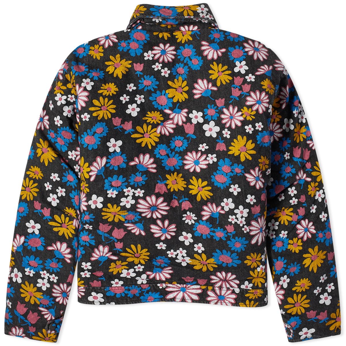 ERL Unisex Printed Padded Jacket in Black Floral
