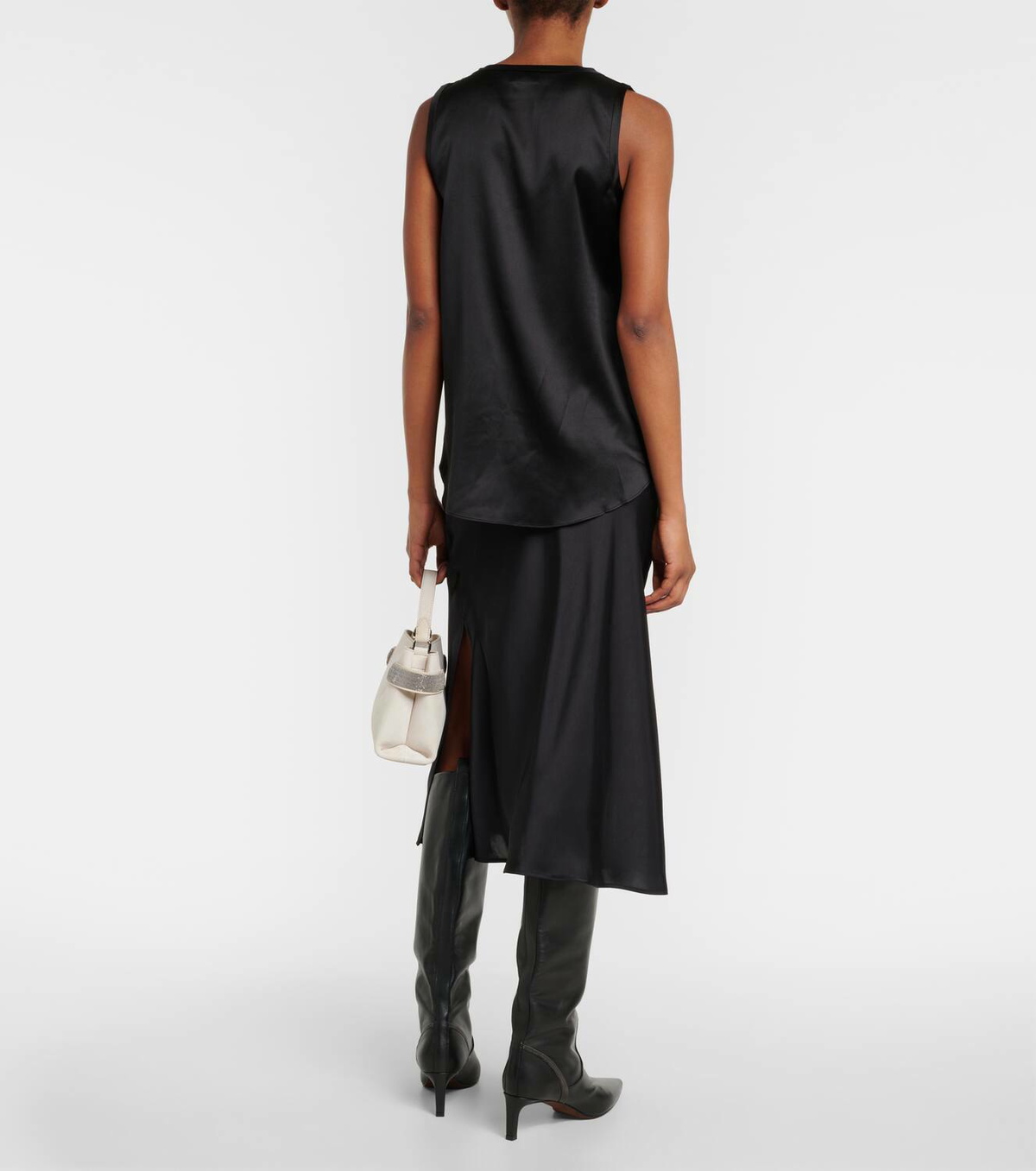 Brunello Cucinelli Silk-blend tank top