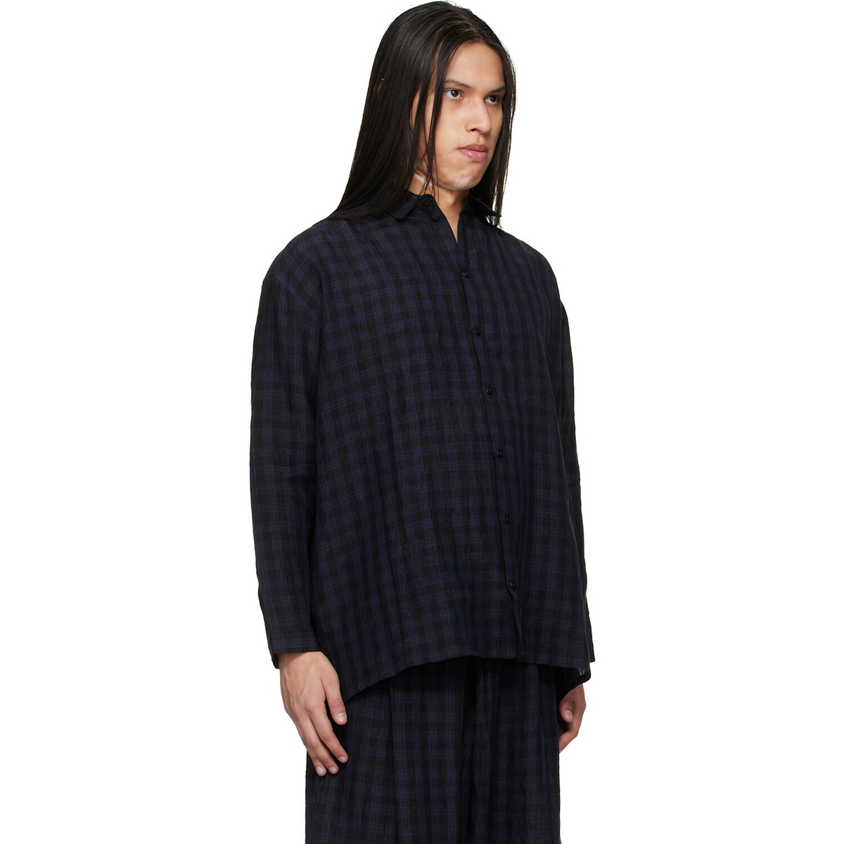 Toogood Black & Blue 'The Draughtsman' Shirt