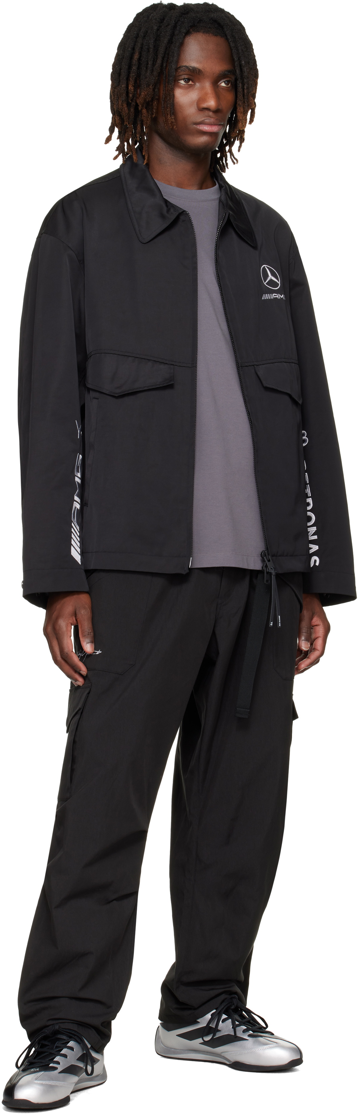 Y-3 Black & Silver Mercedes-AMG F1 Edition Feroza Hi Sneakers
