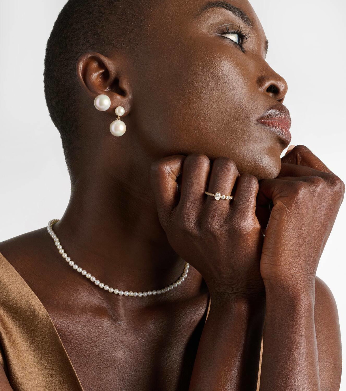 Sophie Bille Brahe Ensemble De Sky 18kt gold ring with diamonds