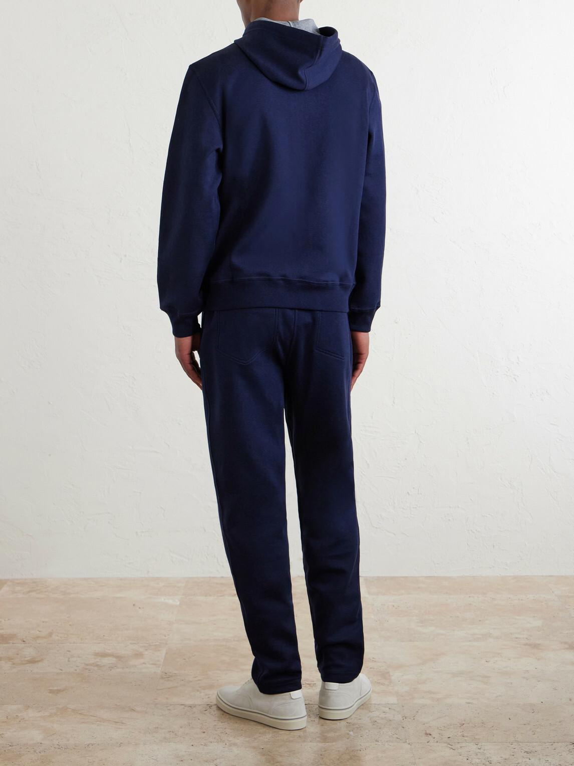Brunello Cucinelli - Cotton-Blend Zip-Up Hoodie - Blue Brunello
