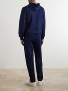 Brunello Cucinelli - Cotton-Blend Zip-Up Hoodie - Blue