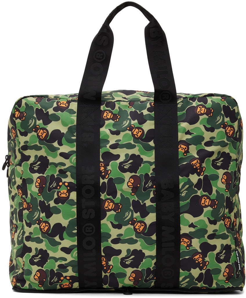BAPE Green Camo Baby Milo Foldable Travel Bag A Bathing Ape
