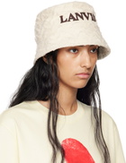 Lanvin Off-White Herringbone Motif Lanvin Bucket Hat