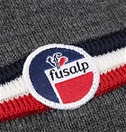 Fusalp - Woolmark Wengen II Logo-Appliquéd Ribbed Merino Wool Beanie - Dark gray