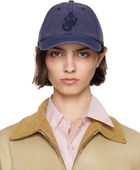 JW Anderson Navy Anchor Logo Baseball Cap
