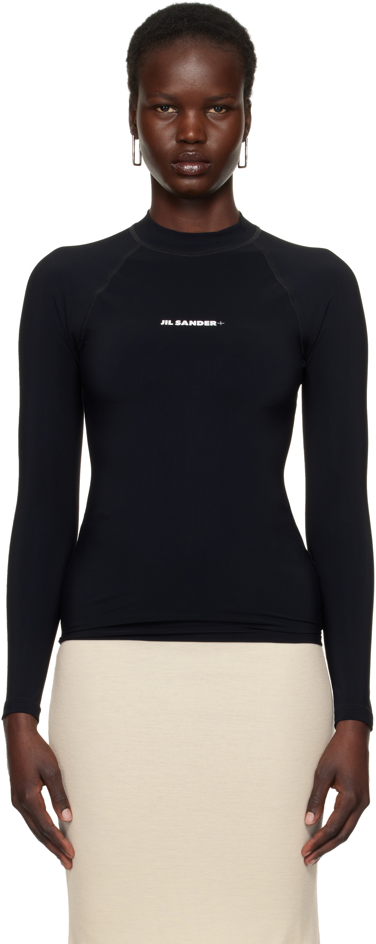 Jil Sander Black Surf Swim Top