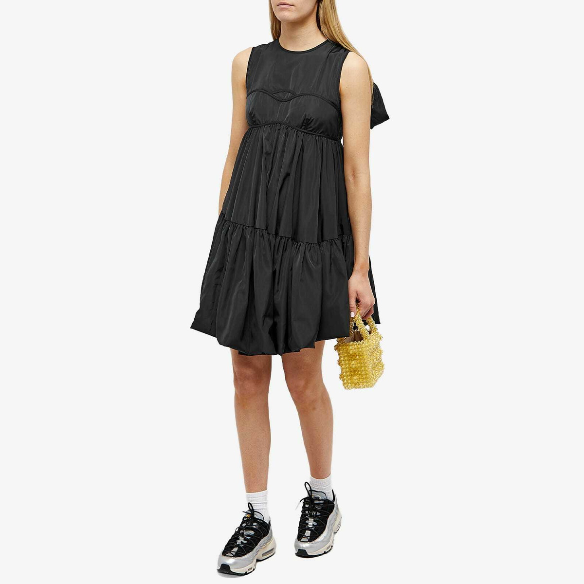 Cecilie Bahnsen Women's Divya Recyced Faille Midi Dress in Black
