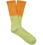 Mr P. - Tie-Dyed Cotton-Blend Socks - Orange