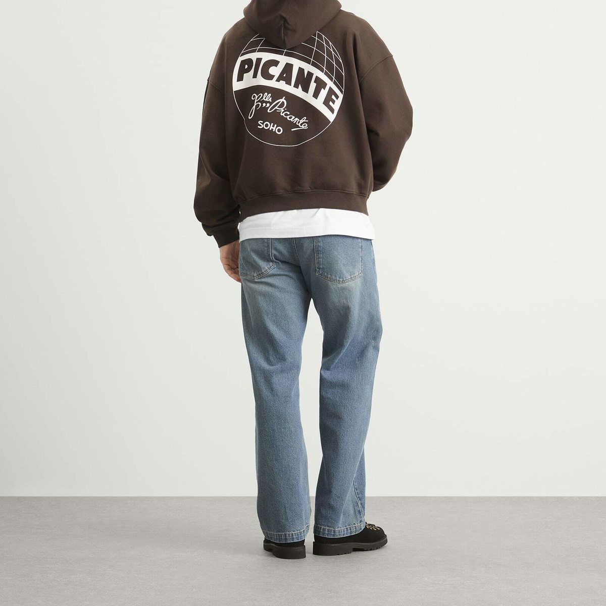 Picante Men's Fratelli Hoodie in Brown