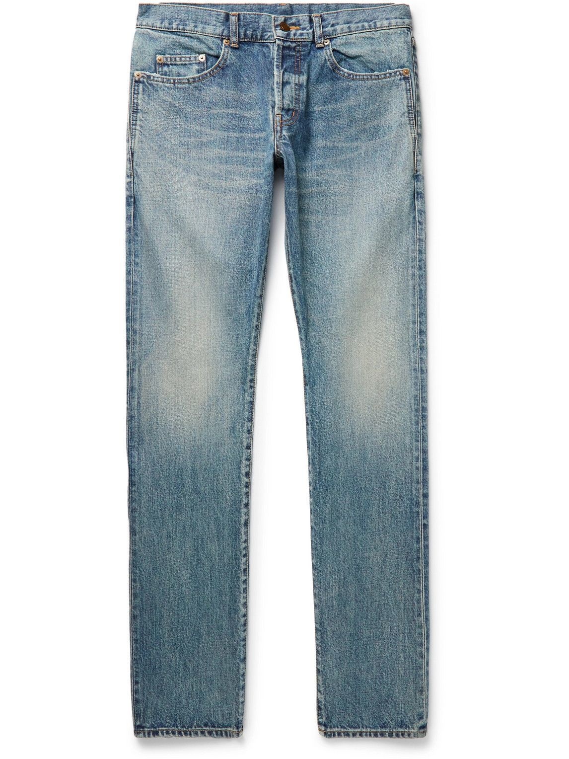 SAINT LAURENT - Slim-Fit Distressed Jeans - Blue Saint Laurent