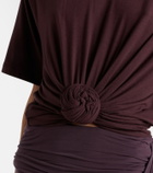 Magda Butrym Floral-appliqué jersey T-shirt