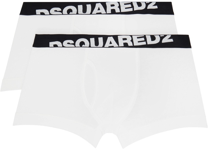 Photo: Dsquared2 Two-Pack White Boxer Briefs