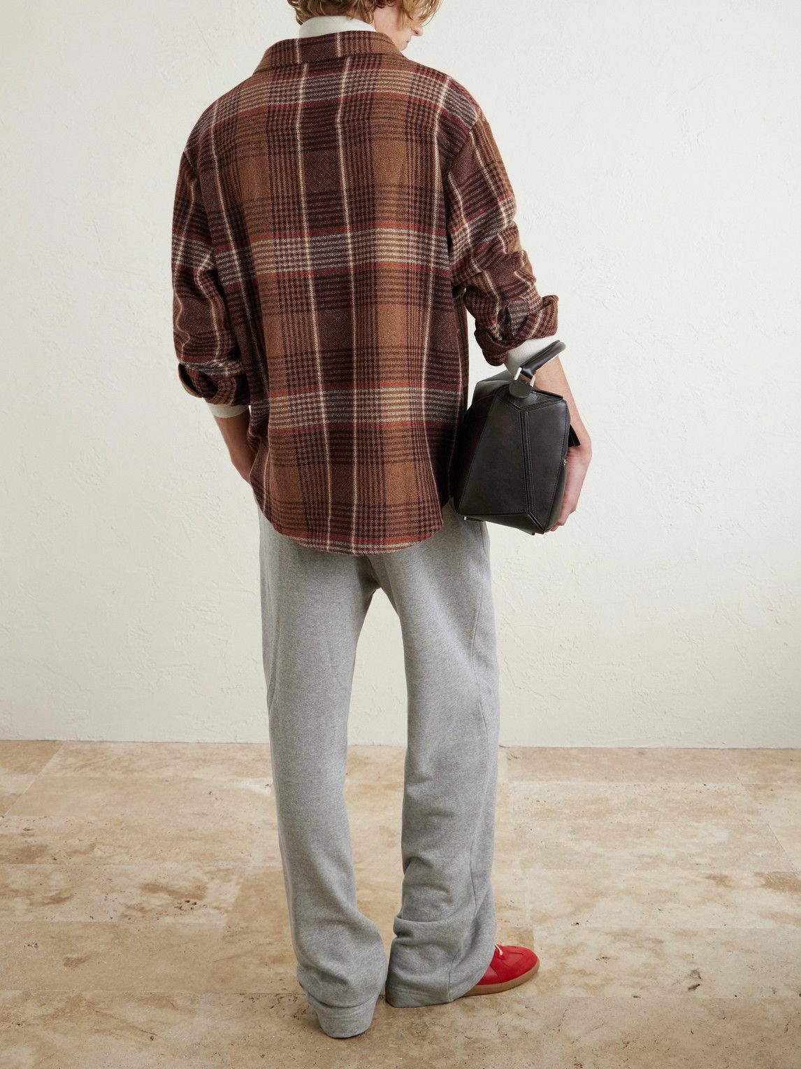 The Elder Statesman - Checked Cashmere Shirt - Brown