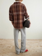 The Elder Statesman - Checked Cashmere Shirt - Brown