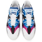 Valentino White and Blue VLTN Wade Runner Sneakers