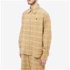 Acne Studios Men's Sarlie Flannel Check Face Shirt in Brown/Orange