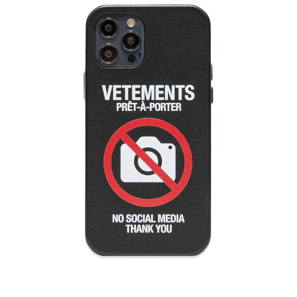 Photo: VETEMENTS No Social Media Iphone 12 Pro Max Case