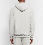 Todd Snyder Champion - Logo-Jacquard Loopback Cotton-Jersey Hoodie - Gray