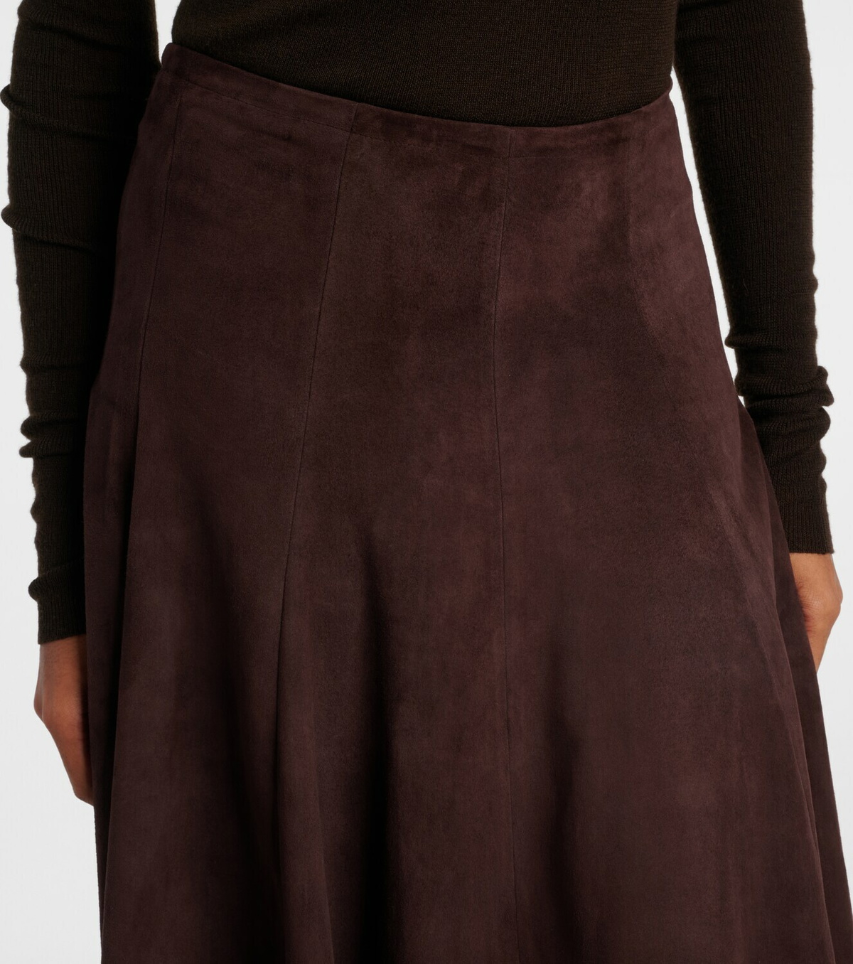 Stouls Suede midi skirt