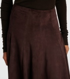 Stouls Suede midi skirt