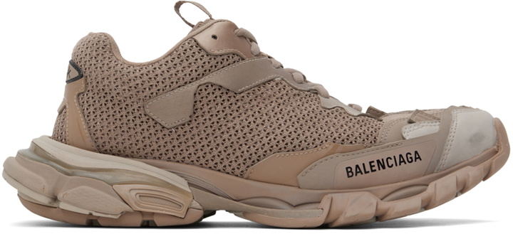 Photo: Balenciaga Beige Track.3 Sneakers