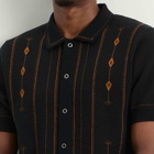 Percival Men's Folio Knitted Shirt in Dark Navy