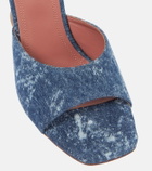 Amina Muaddi Lupita denim mules