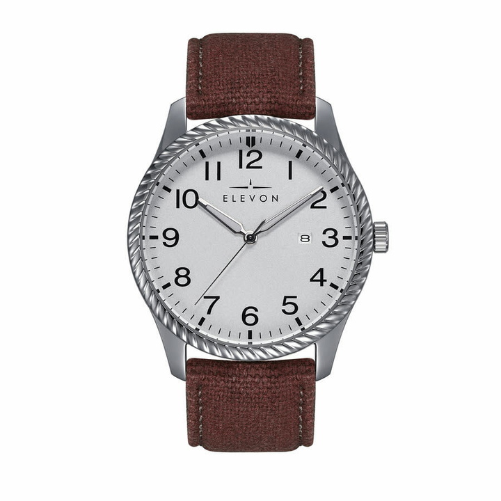 Photo: Elevon Crosswind Silver-tone Dial Mens Watch ELE128-1