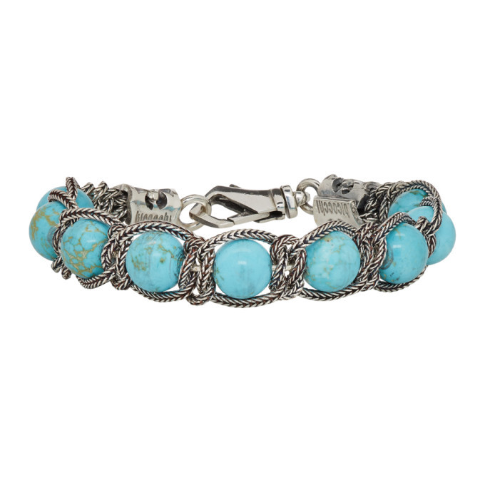 Photo: Emanuele Bicocchi Silver and Blue Beaded Bracelet