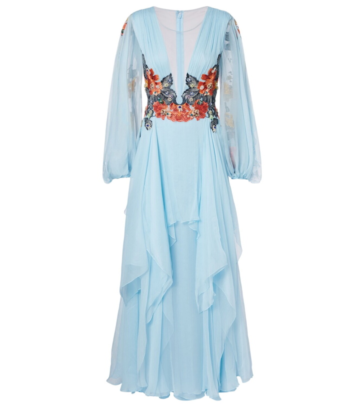 Photo: Costarellos Floral silk gown