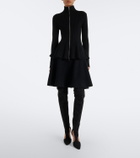 Alaïa Cutout suede-trimmed over-the-knee boots