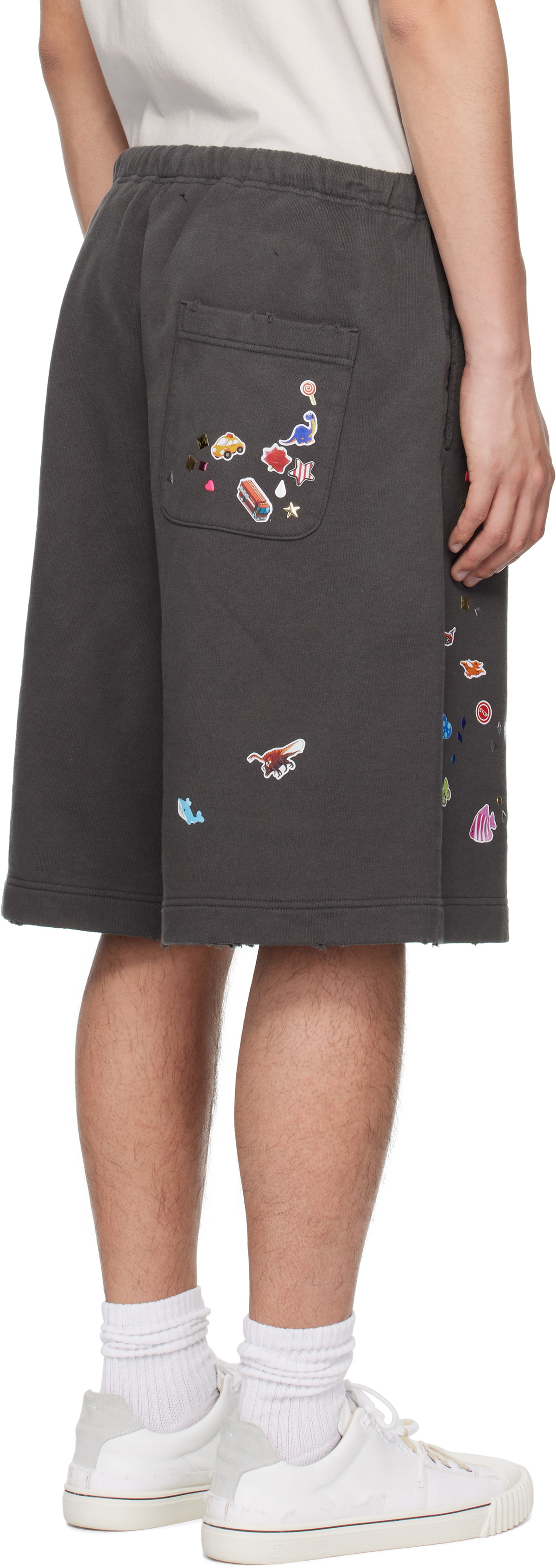 Maison MIHARA YASUHIRO Black Sticker Shorts