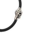 Alexander McQueen Men's Rubber Skull Bracelet in Black