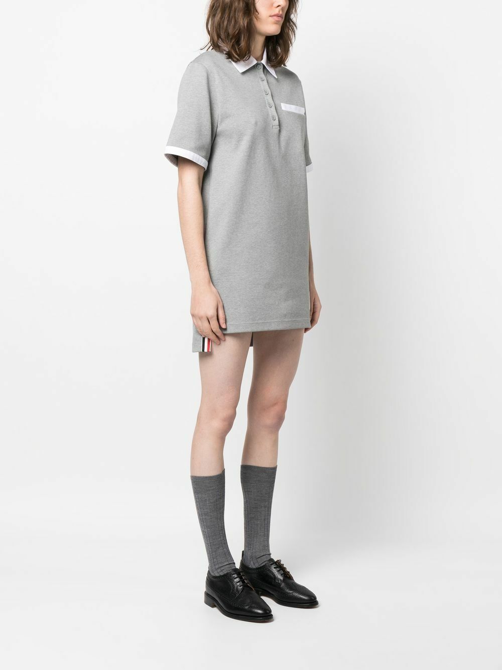 thom browne polo dress Thom Browne Gray Cotton Casual Dress