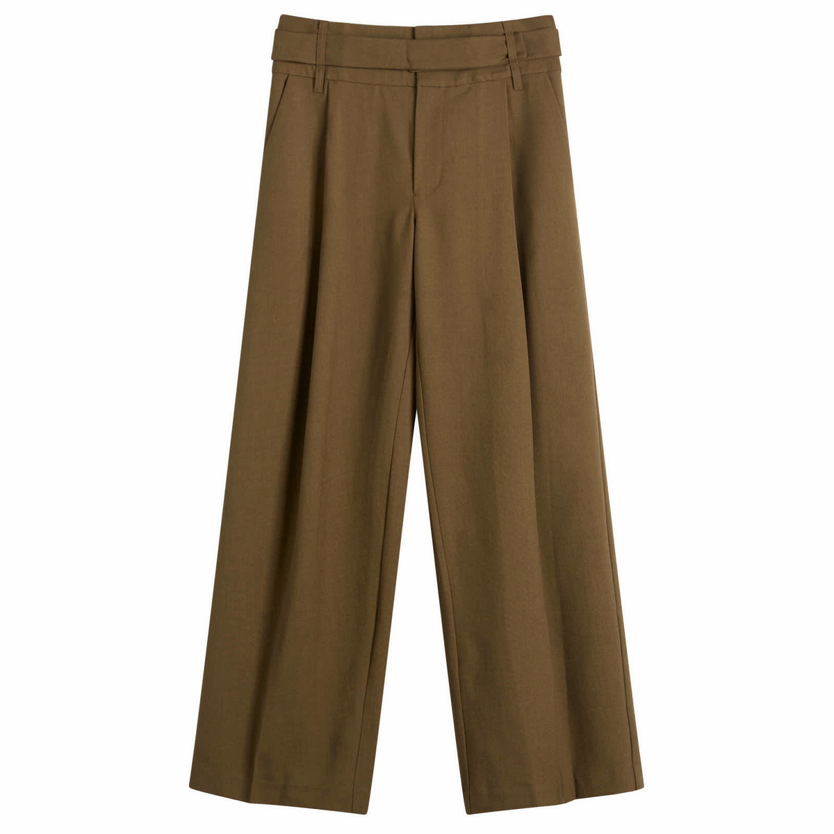 SIR. Women's Sartoria Belted Trouser in Chocolate Marle
