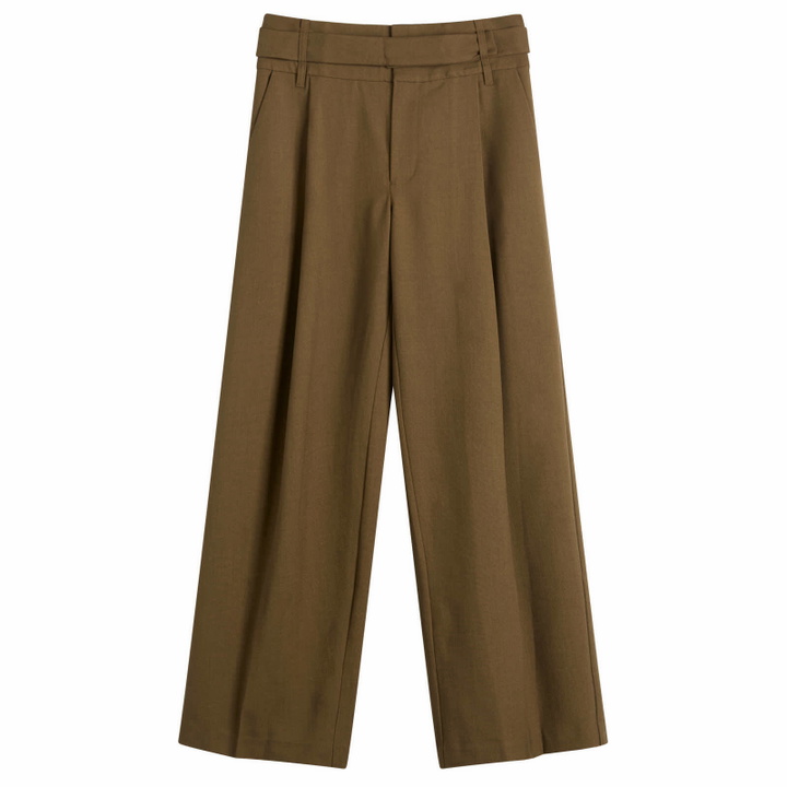 Photo: SIR. Women's Sartoria Belted Trouser in Chocolate Marle