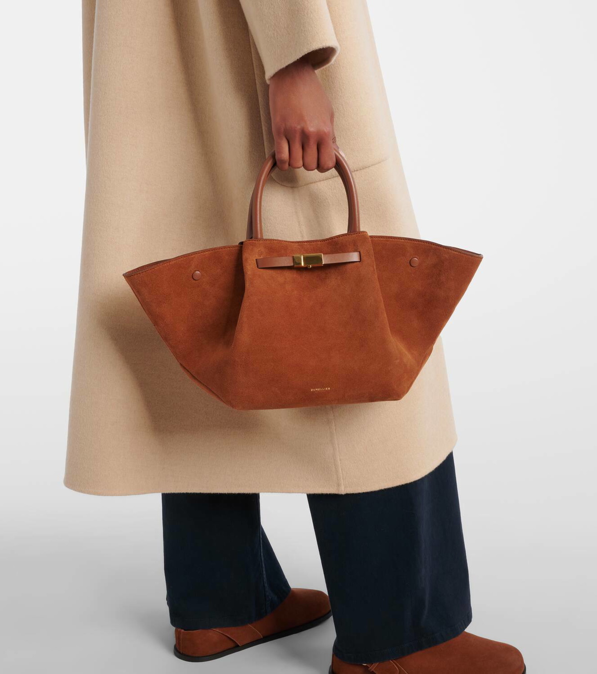 DeMellier New York Midi suede tote bag