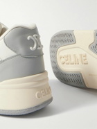 CELINE - CT-09 Leather, Rubber and Mesh Sneakers - Gray