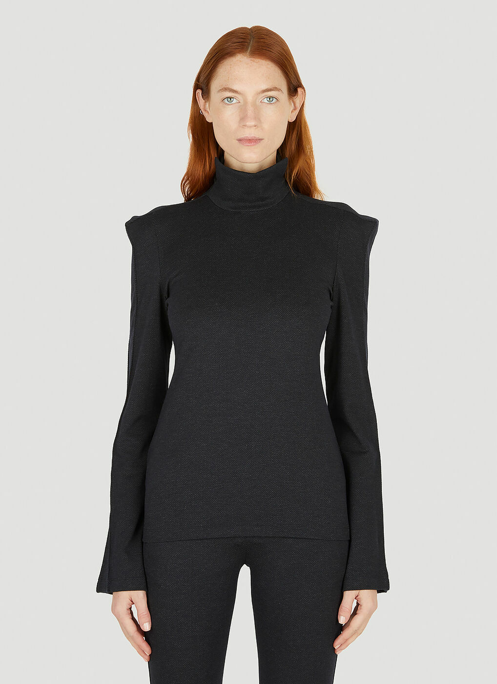 Deco Shoulder Top in Black Kiko Kostadinov