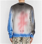 1017 ALYX 9SM - Embroidered Spray-Painted Cotton Half-Zip Sweater - Multi