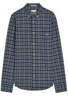 Gant Plaid Cotton Shirt Navy