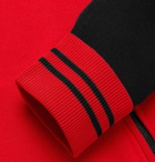 Neil Barrett - Colour-Block Stretch-Knit Zip-Up Sweatshirt - Men - Red