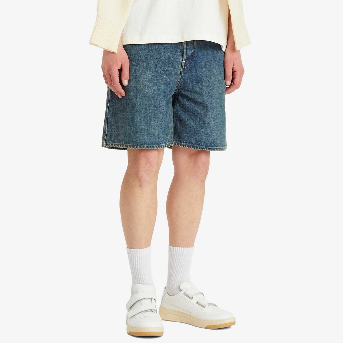 Jil Sander+ Men's Regular Fit 5 Pocket Denim Shorts in Blue